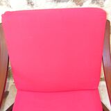 Pair of red scandinavian heater chairs