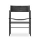 Pair of black leather and black metal bar stools