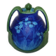 Vase en grès émaillé, à décor floral, signé e. lachenal – fin xixe