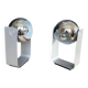 Pair of Eyeball lamps in chrome metal and aluminium