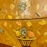 Chest of drawers Frying pan with floral decoration Louis XV style