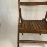 Folding chair in raw wood