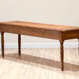 Console victorienne allongée en pin mélis méditerranéen — Fin du XIXe siècle
