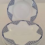 Vintage Moulin des et Hamage Orchies Pantin Earthenware Deep Plates