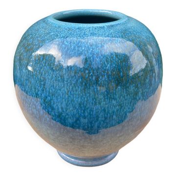 Enamelled ceramic vase