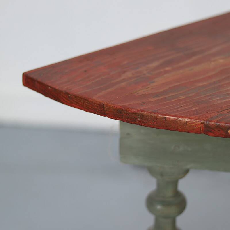 Swedish Gustavian Folk Art Painted Side Table