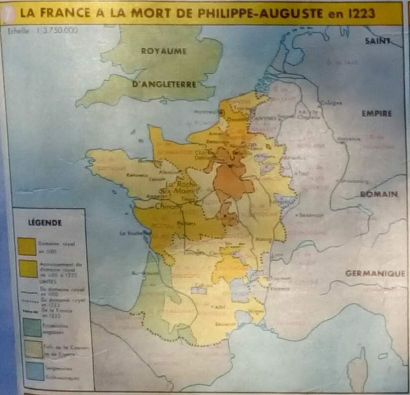 School poster diplomat the territorial formation of France 1962