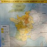School poster diplomat the territorial formation of France 1962