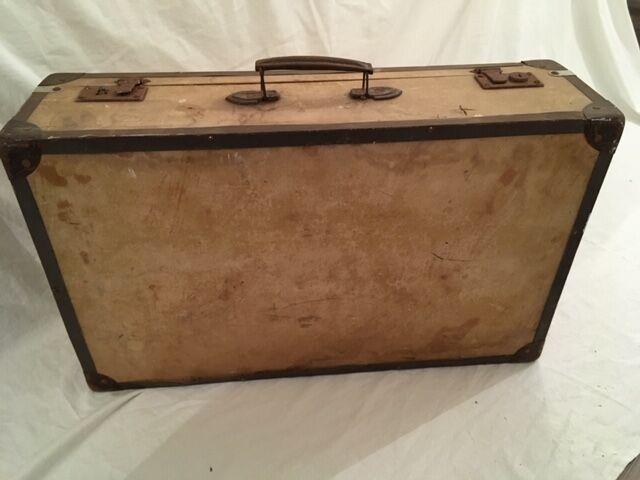 Old wood and cardboard suitcase