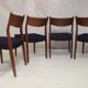 Set de 4 chaises en teck Cees Braakman pour Pastoe 1960.