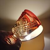 Baccarat Serpentine cut crystal glasses in gradient colors