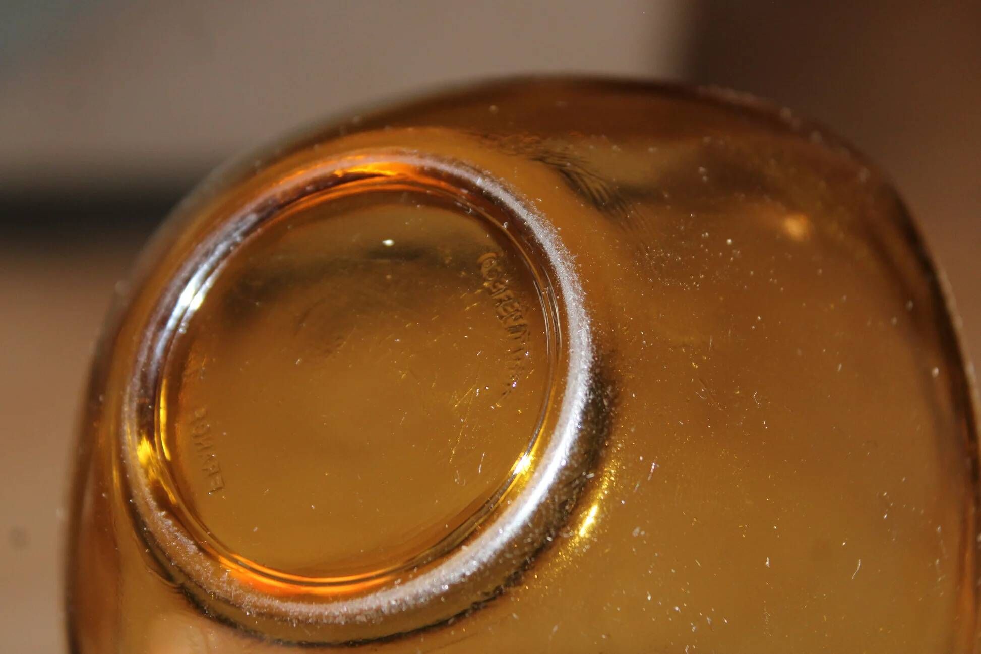Set of 2 vintage amber glass ramekins – 1970s – Made in France