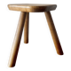 Antique tabouret de ferme en bois tripode
