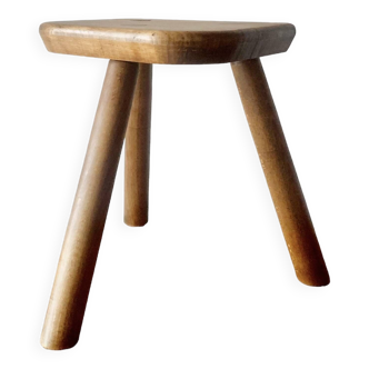 Antique wooden tripod farm stool
