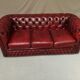 Red leather chesterfield sofa