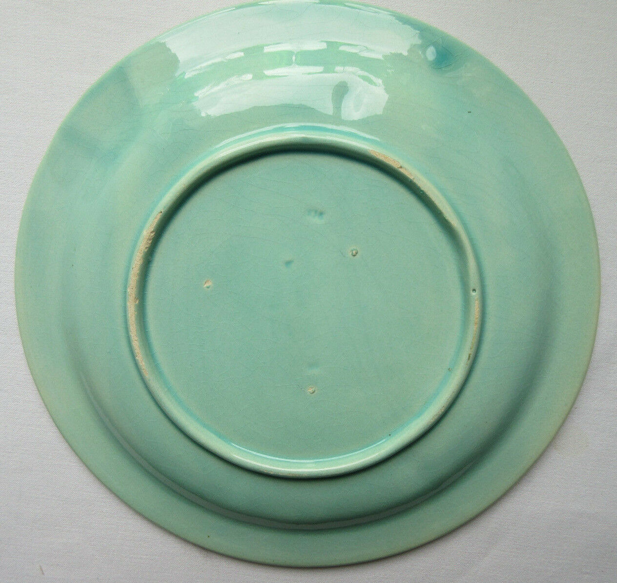 Asparagus dabbling plate signed Sarreguemines