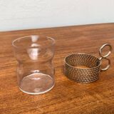 Mid-century Finnish Tsaikka tea glass by Timo Sarpaneva for Iittala.