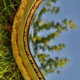 Large Louis XVI style beveled mirror in gilded painted wood - H: 78 cm - 1960