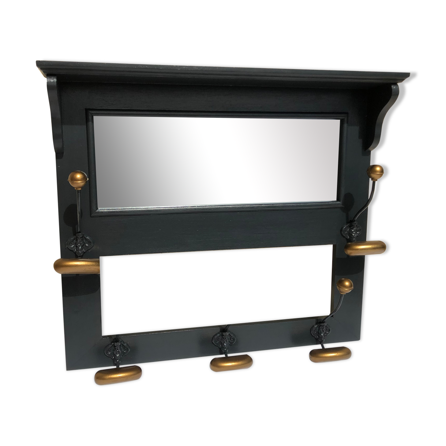 Vintage coat rack with mirror