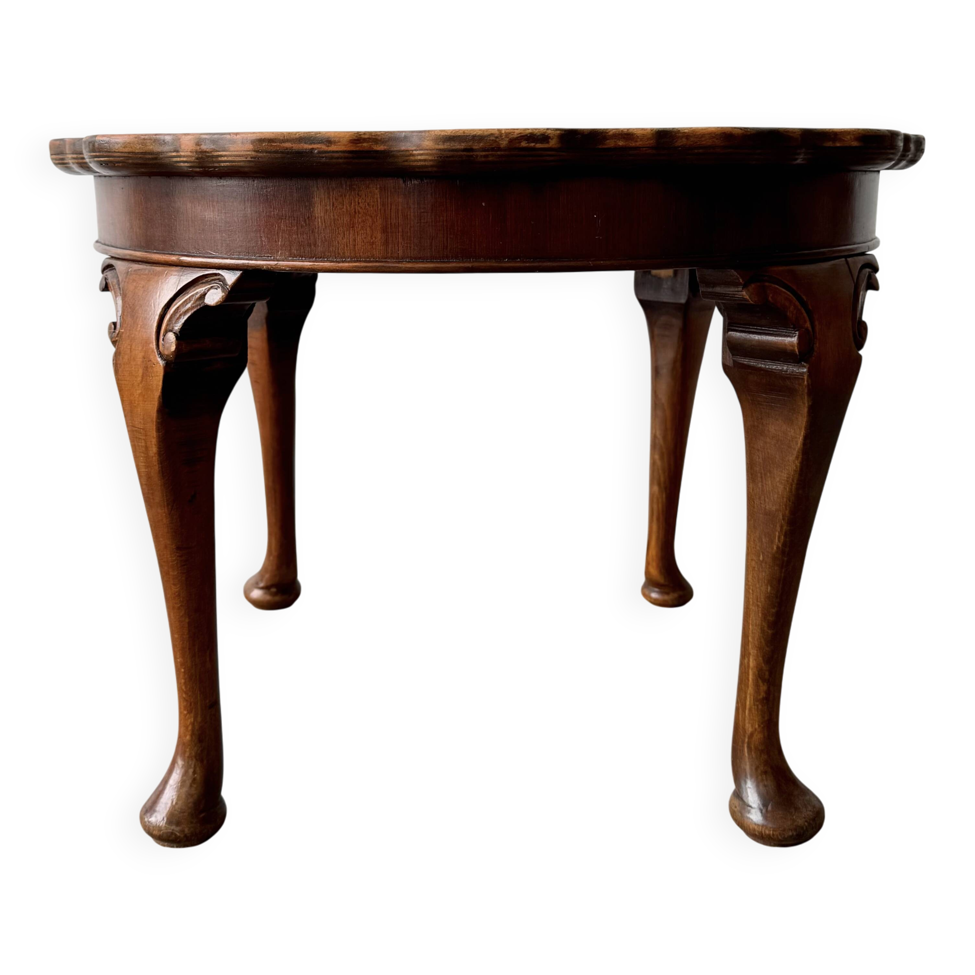 Vintage Round Pie Crust Coffee Table