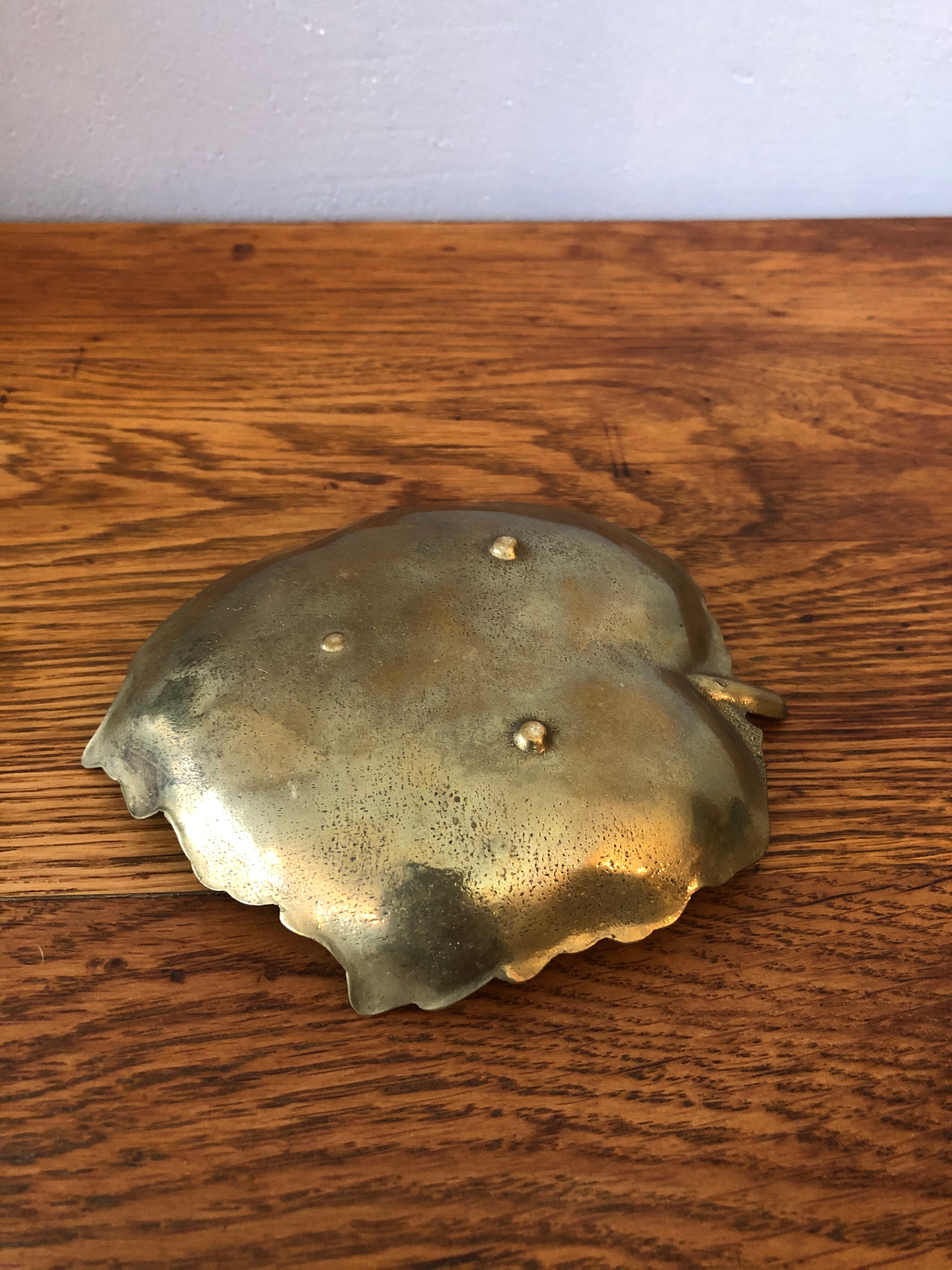 Old brass trinket bowl