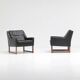 Pair of leather armchairs by Rudolf Bernd Glatzel for Kill International 1960