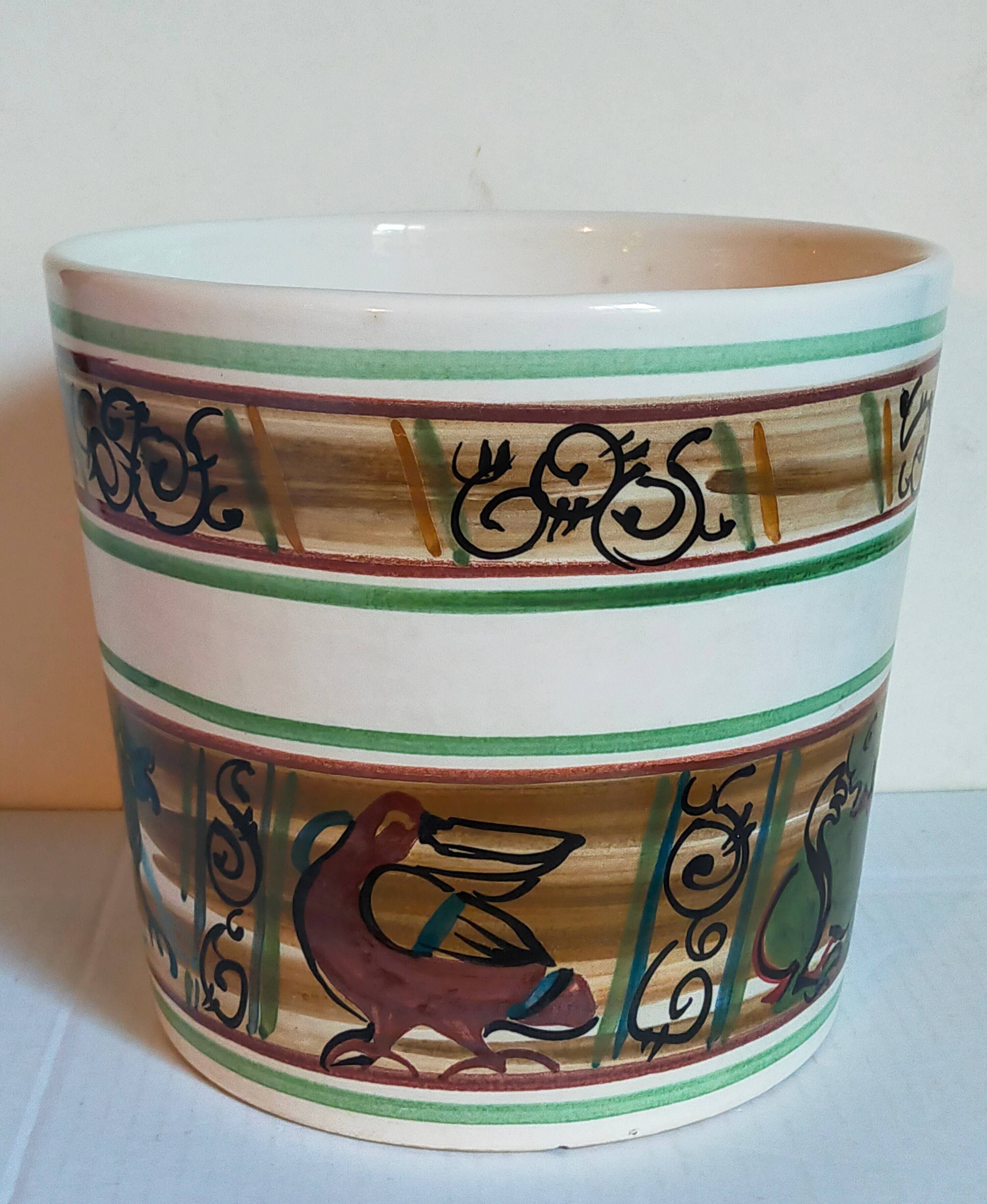 XXL ceramic planter from Saint-Pair-Sur-Mer from the NEUSTRICER earthenware factory, 1960s