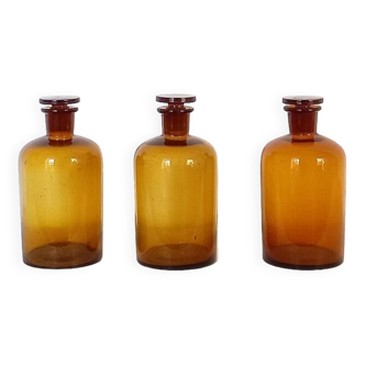 Lot de 3 flacons de pharmacie anciens