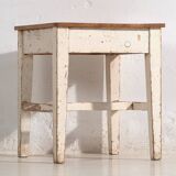 Antique white wooden bedside table (circa 1920)