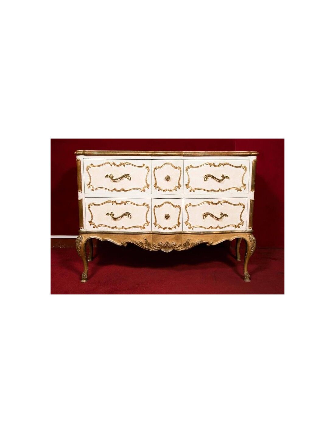 Louis XV style chest of drawers, 1950s, mid-20th century design