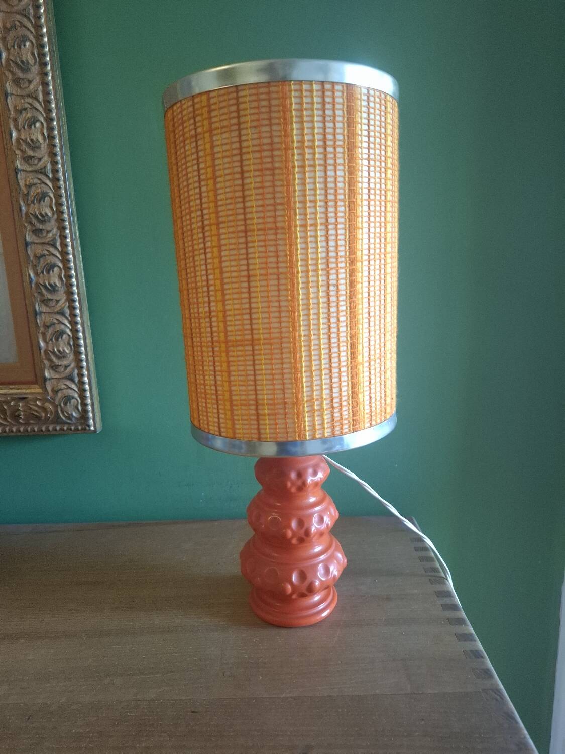Vintage 70's opaline lamp