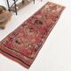Tapis de couloir tribal turc rouge crème 88x311 cm SK 18885