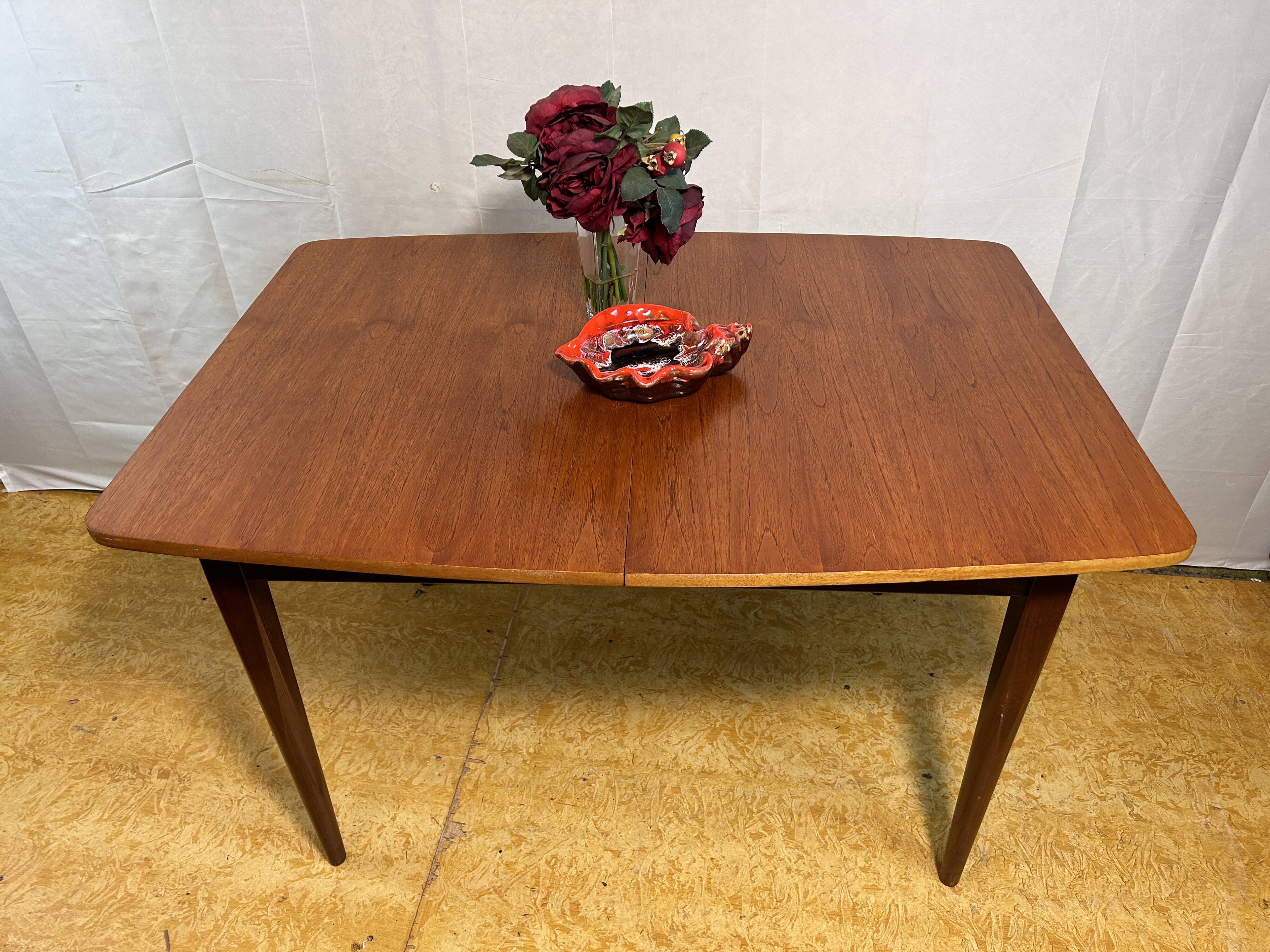 Mid Century retro vintage teak extending dining table by Elliots of Newbury 1960