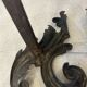 Beautiful pair of bronze andirons - 19th century