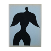 Jean arp : homme oiseau - pochoir