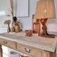 Raw wood console