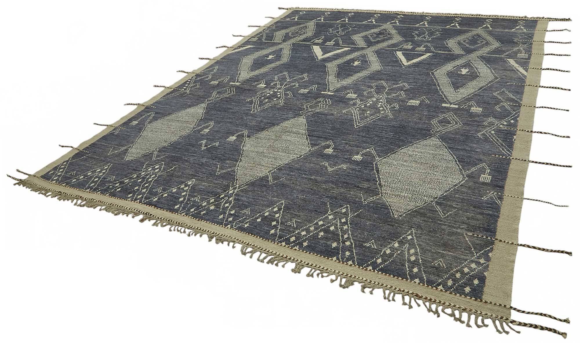 Handmade Turkish One of a Kind 318 cm x 442 cm Grey Wool Carpet