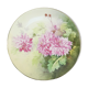 Porcelain dish of LIMOGES decoration of pink DAHLIA signed MARTIAL