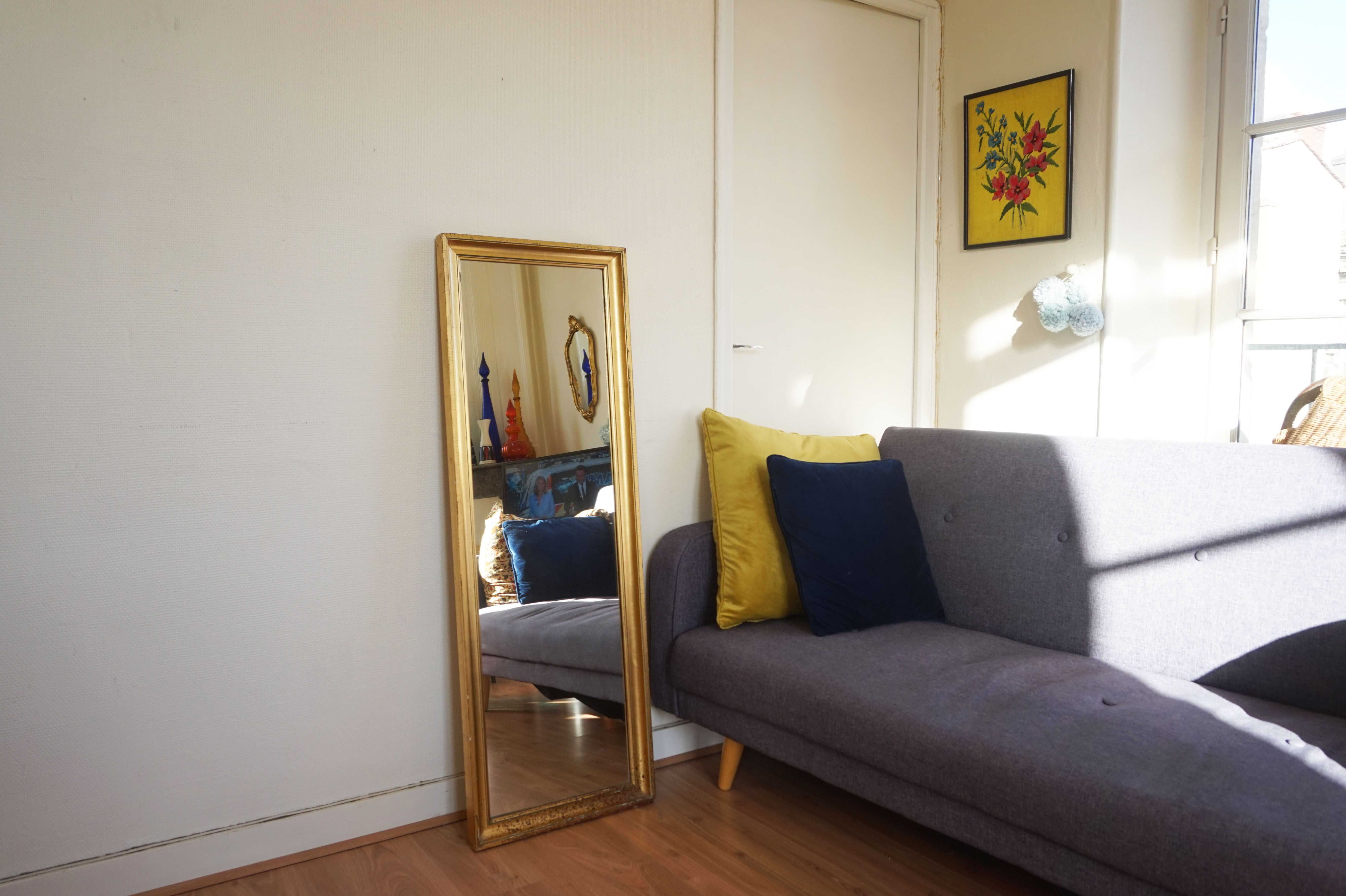 Vintage gold mirror 45x129cm