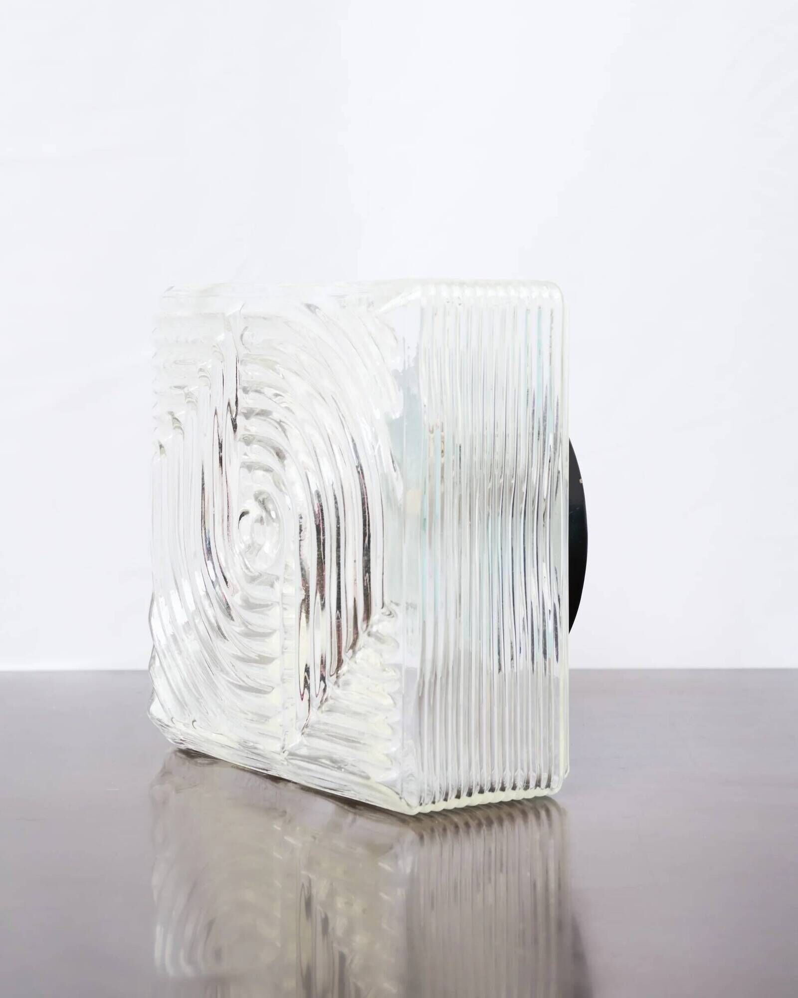 "Prism" wall light, pressed glass, 1960s