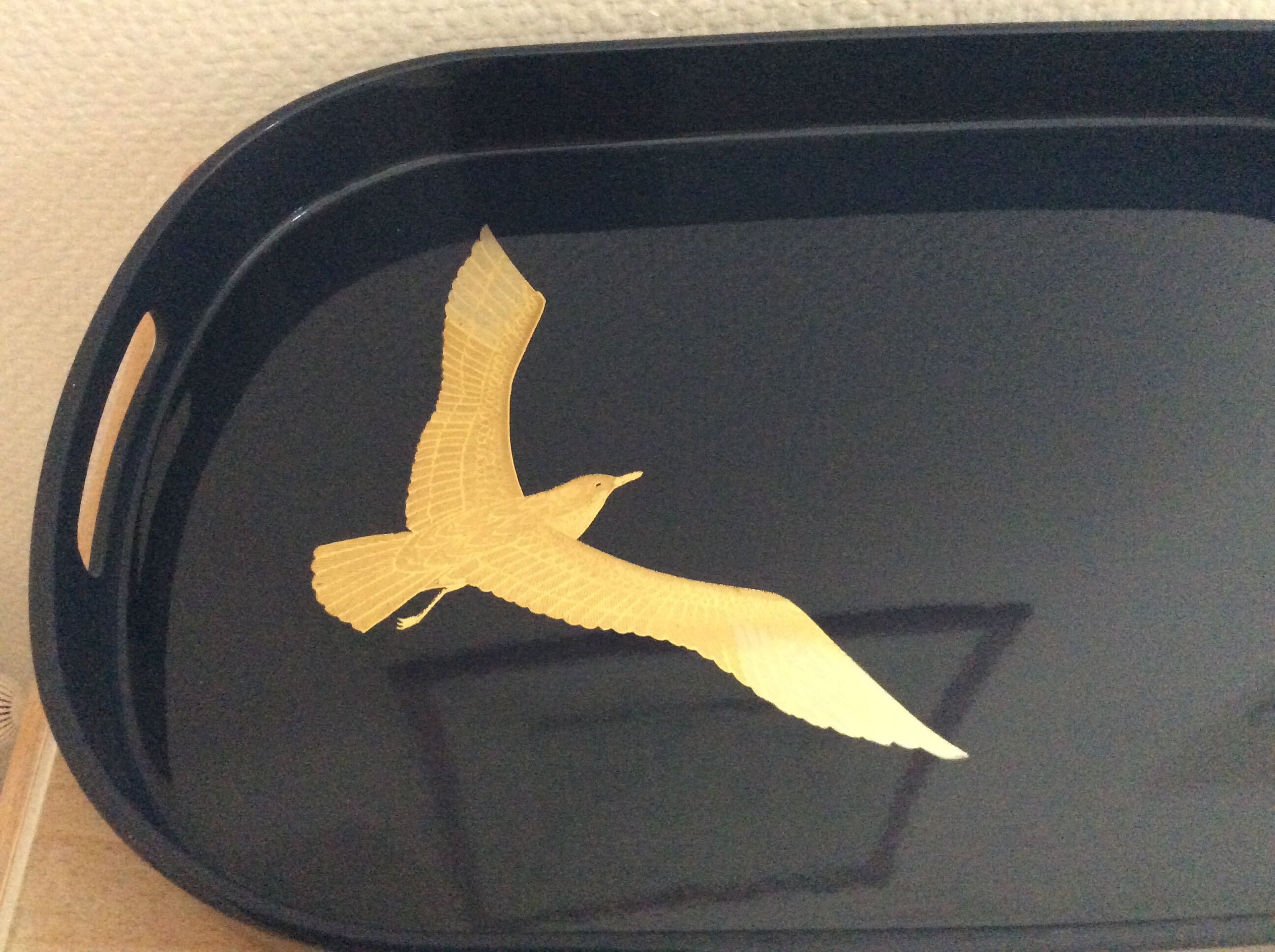 Old lacquer courtesy tray.