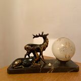Art Deco lamp doe and opaline