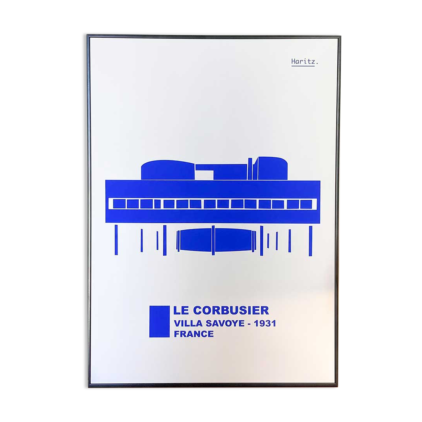 Affiche villa savoye - le corbusier