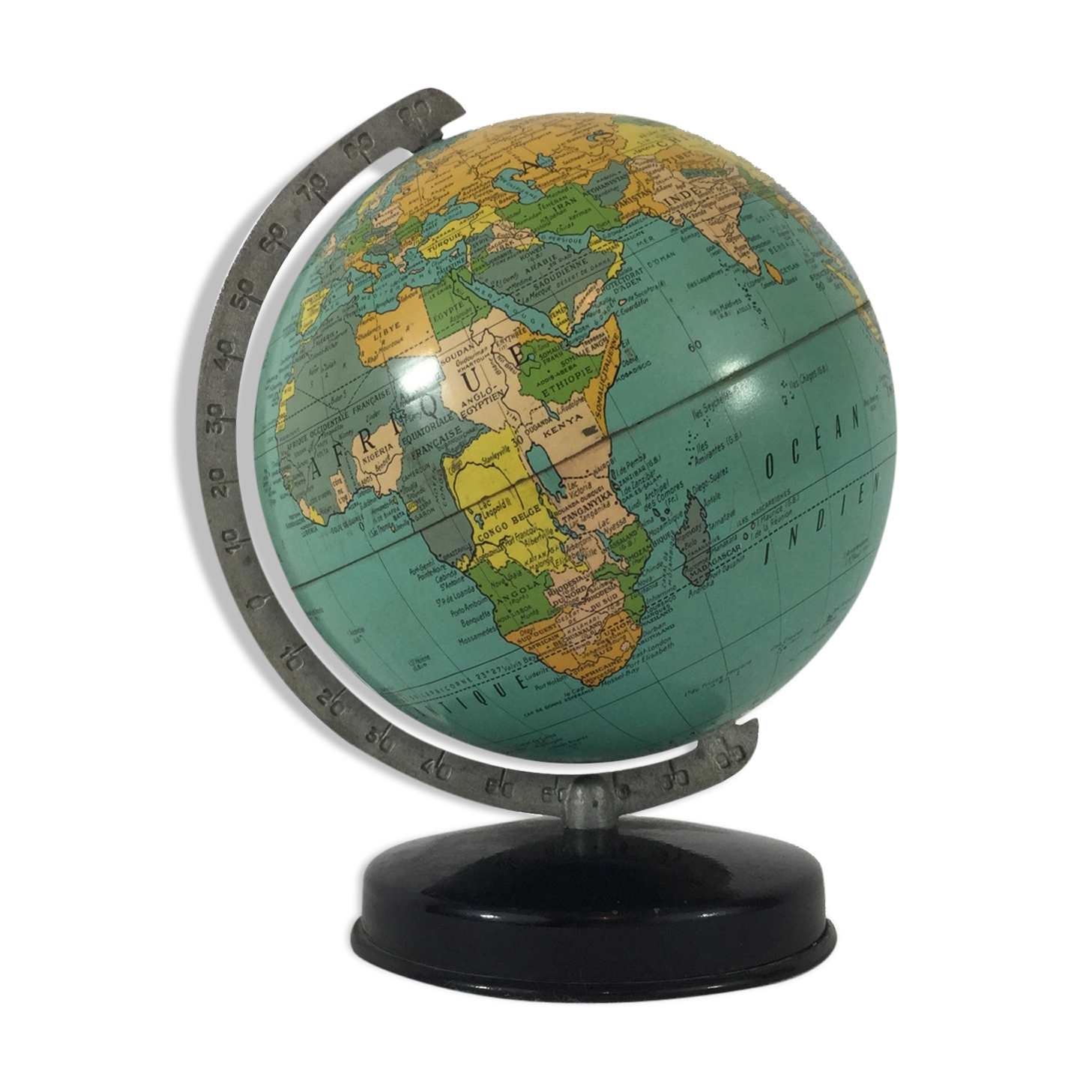 Globe terrestre en métal Taride