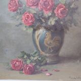 Oil on canvas, bouquet of roses, Marc-Antoine, 1929