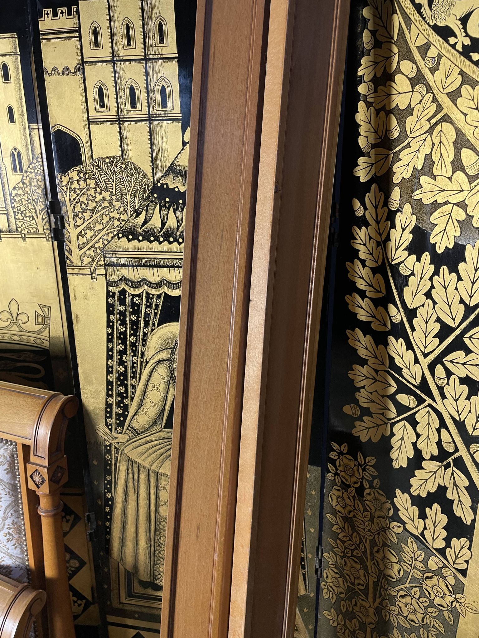 Directoire style upholstered bed