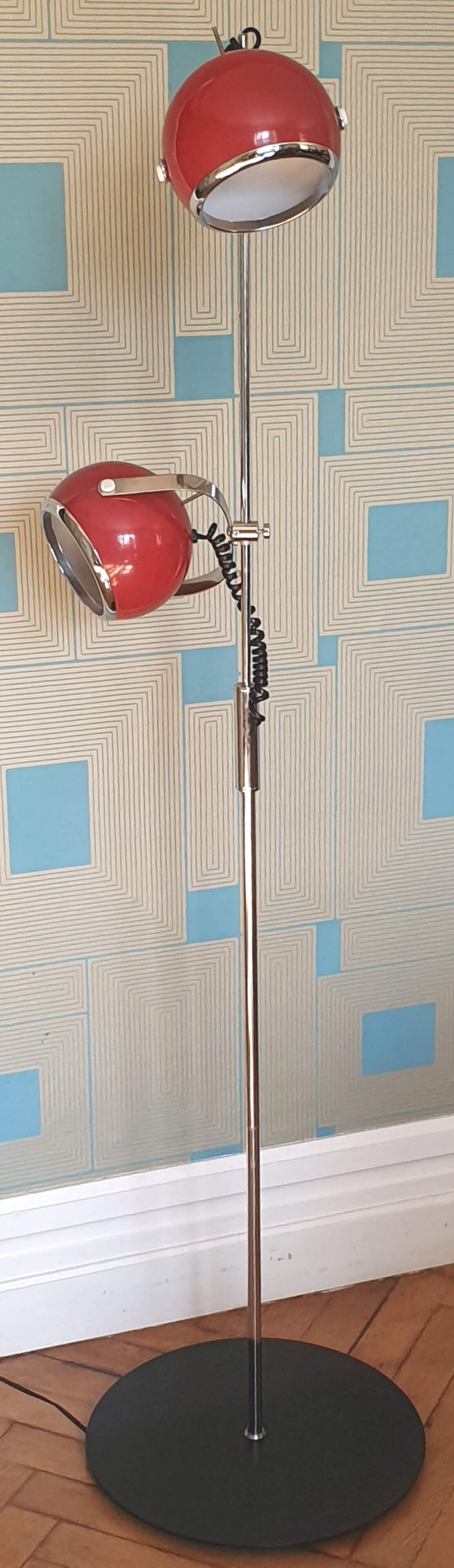 Vintage floor lamp eyeball 1970