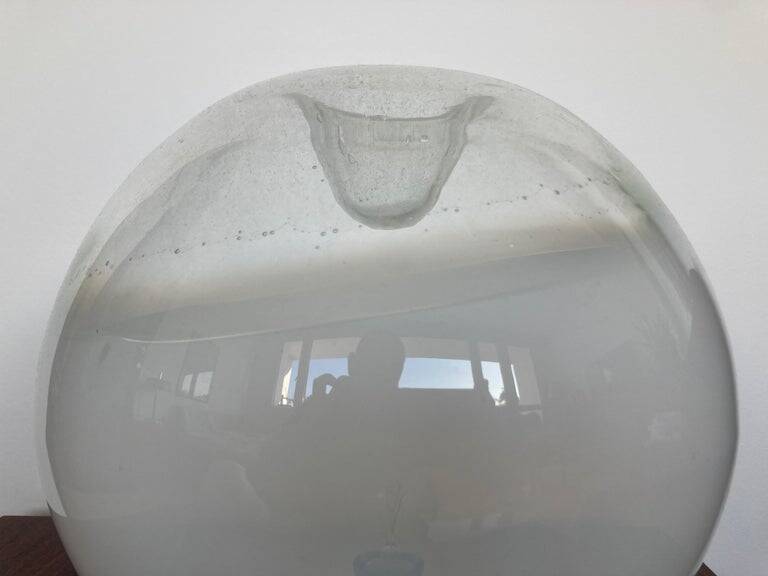 Big mid-century art glass table lamp, Czechoslovakia, 1970s