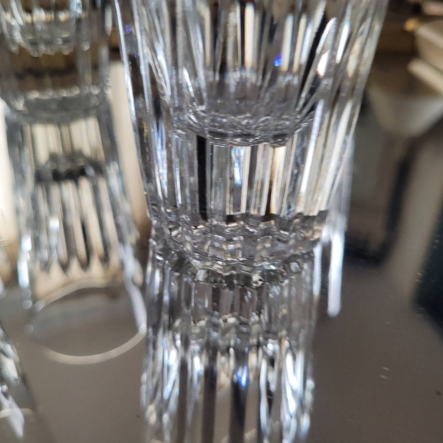 Set of 6 antique faceted glasses – vintage bistro from the 60s/70s