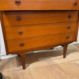 Vintage Danish teak chest of drawers from the 1960s